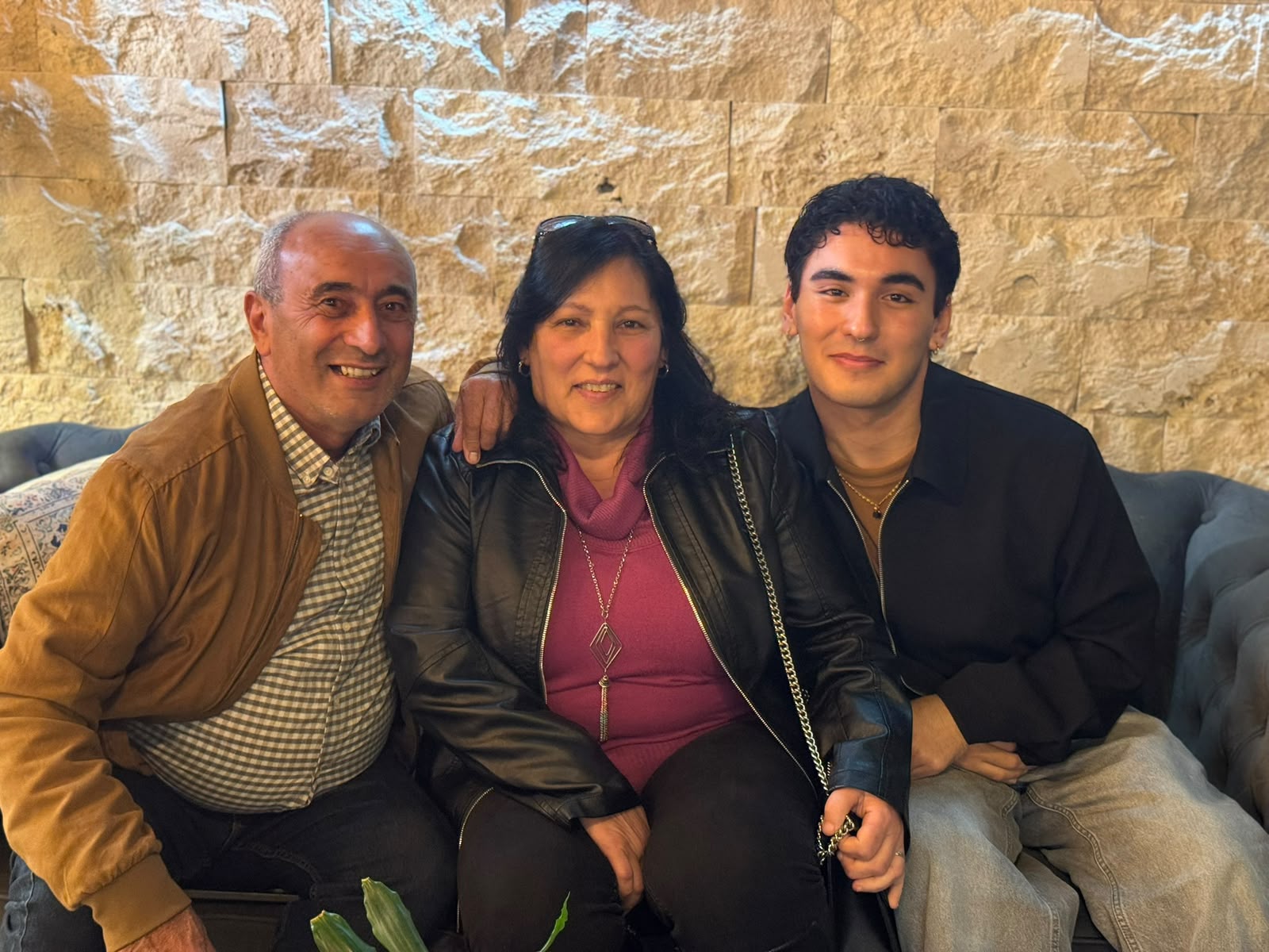 Raymond, Sandra and Clayton sitting together